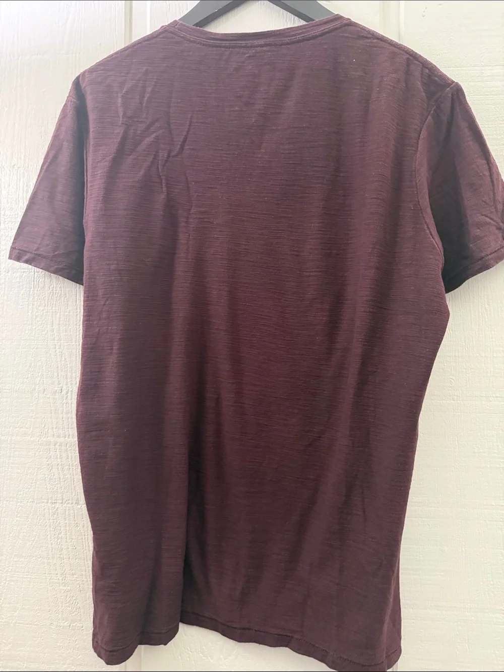 Men's Crewneck Short Sleeve T-Shirt - Burgundy by Kenneth Cole Sz L